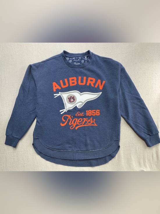 Pressbox Tops - Pressbox Auburn Tigers Fleece Sweatshirt Women’s Large Gray Blue NCAA (e)